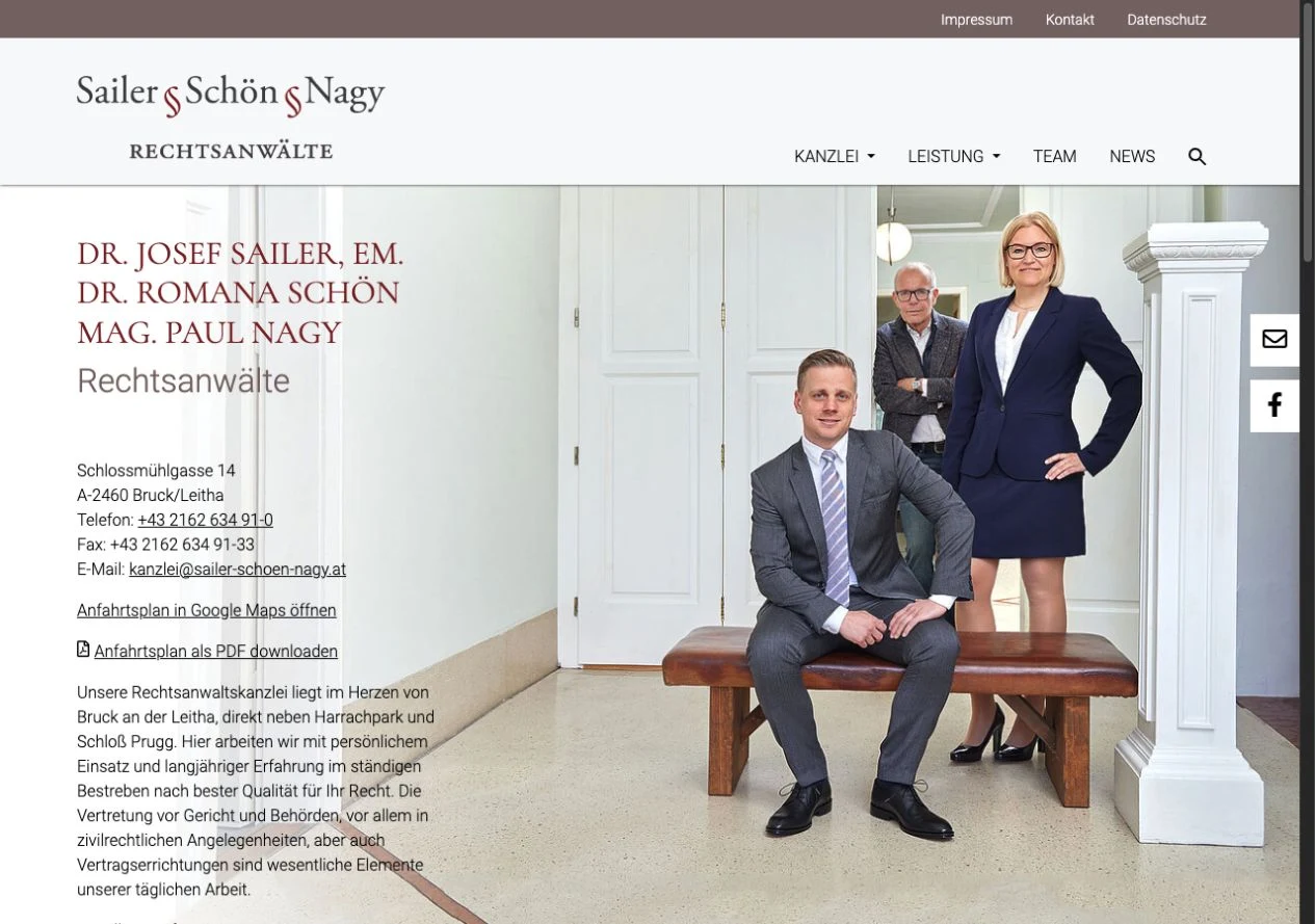 Website von Sailer Schön Nagy